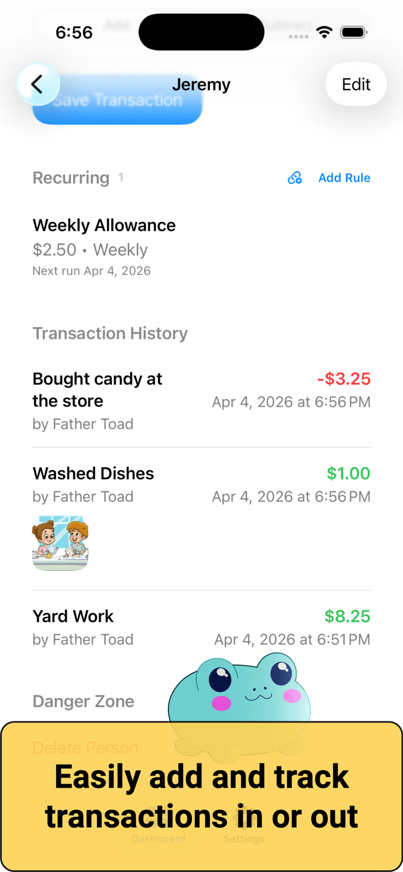 Transaction History